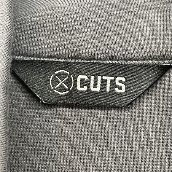 Cuts Pullover Mens Medium Gray Quarter Zip Performance Pockets Golf MF10341N - Picture 3 of 12
